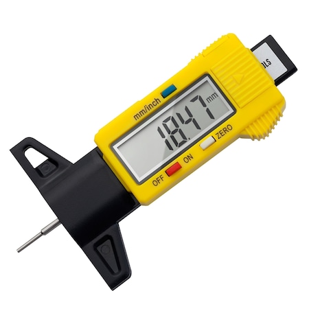 Segomo Tools LCD Digital Tire Tread Depth Gauge Measuring Tool with Millimeter & Inch Conversion 0-26mm/0-1 inch DTTDG01